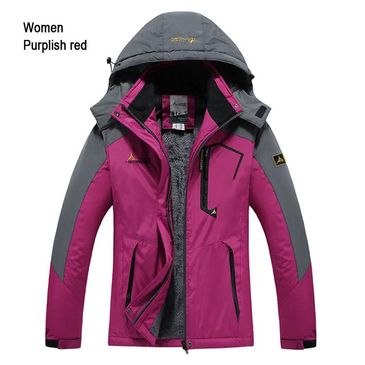 남녀공용 스키 재킷 트레킹 방수 양털 스노우 보온 코트, 야외 하이킹, 산악 스노우보드 의류